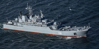 A Russian warship