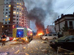 THE AFTERMATH OF THE ATTACK IN KYIV ON 28 SEPTEMBER: INFRASTRUCTURE DAMAGED AND 1 INJURED photo 2025 09 28 09 24 59
