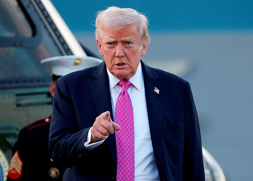 Donald Trump during a speech in Washington