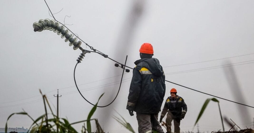 Russian attack on energy infrastructure in Kyiv region