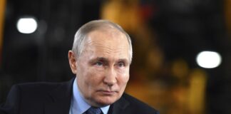 Володимир Путін на засіданні Ради безпеки РФ