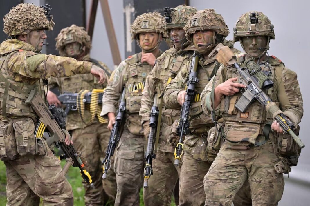 British military at an airbase in Israel