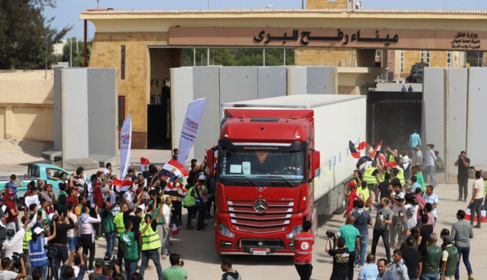 Screenshot_1 Колона гуманітарної допомоги ООН очікує дозволу на в’їзд до сектору Ґаза