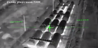 Пожежа на нафтобазі окупантів у Луганській області після удару дронів FP-2 українських Сил спецоперацій.