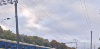 Евакуація пасажирів після повідомлення про мінування потяга