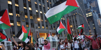 Американці на акції підтримки Палестини в Нью-Йорку