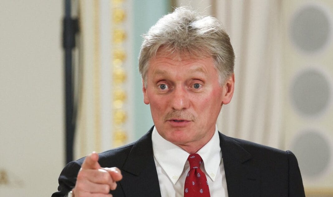 Dmitry Peskov during a briefing in Moscow