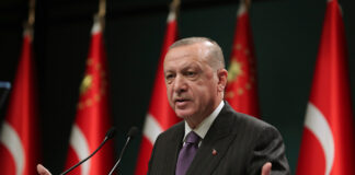 Президент Туреччини Реджеп Таїп Ердоган під час пресконференції