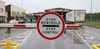 Прикордонний пункт між Литвою та Білоруссю після закриття