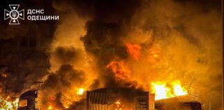 Наслідки російської атаки на Одещині — пожежа після удару дронами