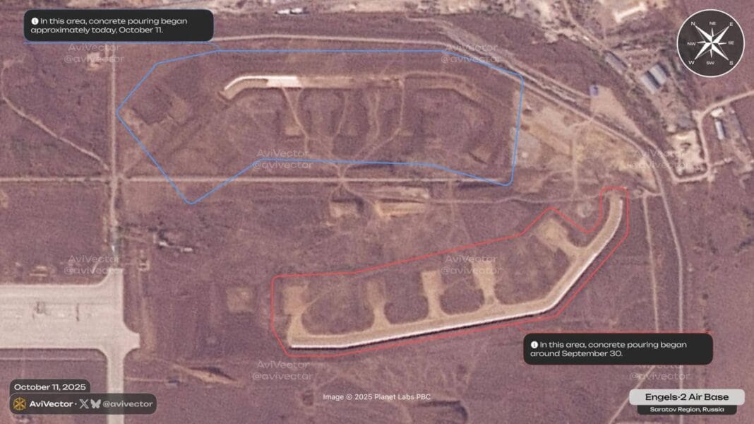 Супутникове зображення авіабази «Енгельс-2» у Саратовській області