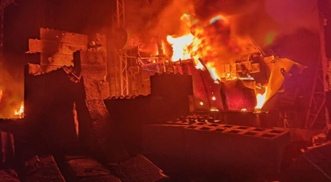 Fire after night attack in Odesa region
