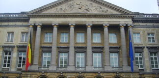 Будівля Euroclear у Брюсселі, де зберігаються заморожені російські активи на суму €140 млрд.