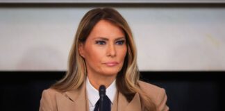 Меланія Трамп під час виступу