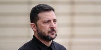 President of Ukraine Volodymyr Zelenskyy during his evening address after the drone attack in Kryvyi Rih.