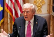 Donald Trump during a meeting at the White House