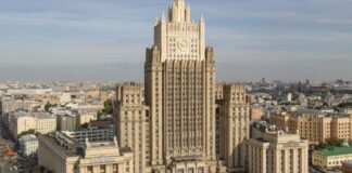 The building of the Russian Ministry of Foreign Affairs in Moscow