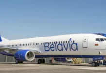 Літак білоруської авіакомпанії «Белавіа»