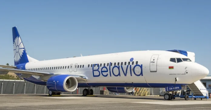 Літак білоруської авіакомпанії «Белавіа»
