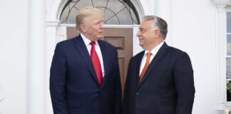 Віктор Орбан і Дональд Трамп під час зустрічі у США