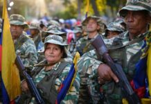 Військові Венесуели під час навчань у Каракасі