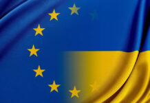 Переговори про вступ України до ЄС завершаться у 2028 році Прапори України та Європейського Союзу