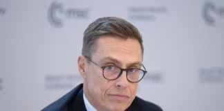 President of Finland Alexander Stubb during a press conference