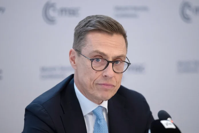 President of Finland Alexander Stubb during a press conference