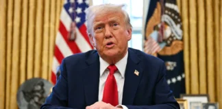 Президент США Дональд Трамп під час пресбрифінгу