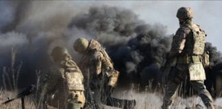 Українські військові на Донбасі