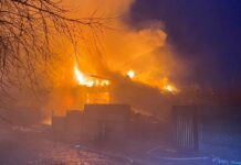 Fire in Chernihiv's private sector after Russian drone crash