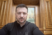 President Volodymyr Zelenskyy during a speech