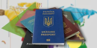 Ukrainian passport next to passports of NATO countries