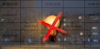 Schedule of power outages on 10 November 2025
