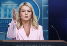 Білий дім: США «не можуть безкінечно» постачати зброю Україні Прессекретарка Білого дому Керолайн Левітт під час брифінгу у Вашингтоні