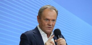 Polish Prime Minister Donald Tusk during an interview with Gazeta Wyborcza