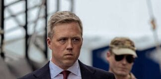 US diplomat Daniel Driscoll during closed-door talks