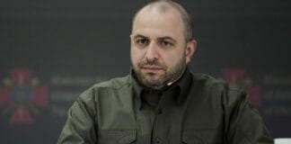 Defence Minister Rustem Umerov during a briefing