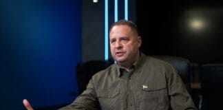 Head of the OP Andriy Yermak during an interview, Kyiv, 2025