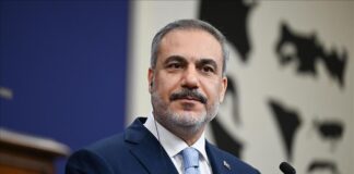 Міністр закордонних справ Туреччини Хакан Фідан під час пресконференції