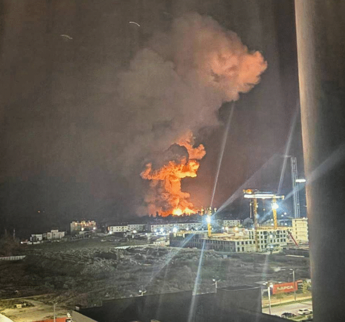 Пожежа на нафтовому терміналі в Новоросійську