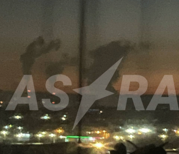 Дим і полум’я над територією нафтохімічного заводу в Стерлітамаку