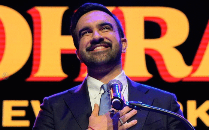 Зохран Мамдані виступає після оголошення результатів виборів мера Нью-Йорка