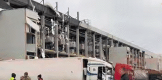 Consequences of the attack on the logistics centre in Sviatoshynskyi district of Kyiv