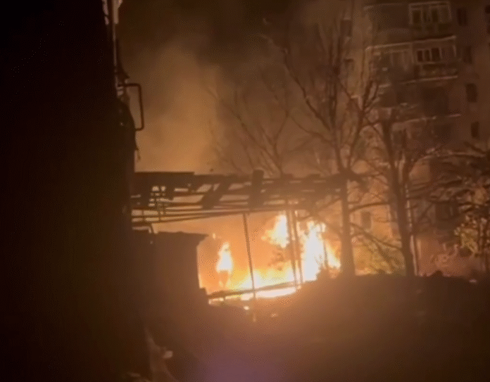 Consequences of the explosion after the Ukrainian Armed Forces strike on an ammunition depot