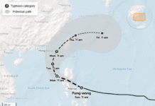 More than 100 thousand people evacuated in the Philippines due to super typhoon Fung-Wong« Super Typhoon Fung-Wong over the Philippine Sea