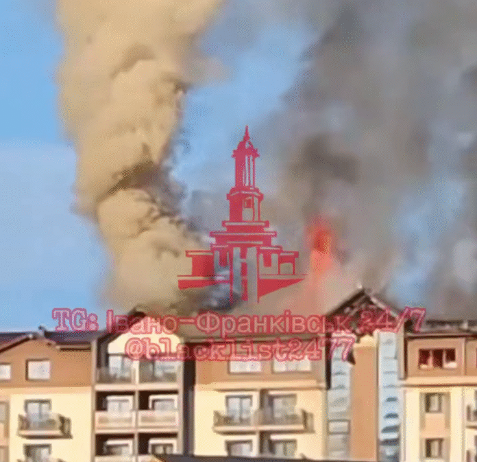 Screenshot_6 Premium Club SPA hotel caught fire in Bukovel