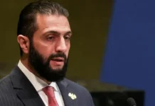 Syrian President Ahmed Sharaa arrives at the White House to meet with Donald Trump