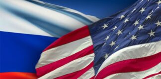 Прапори США та росії