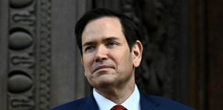 Держсекретар США Марко Рубіо під час офіційного виступу